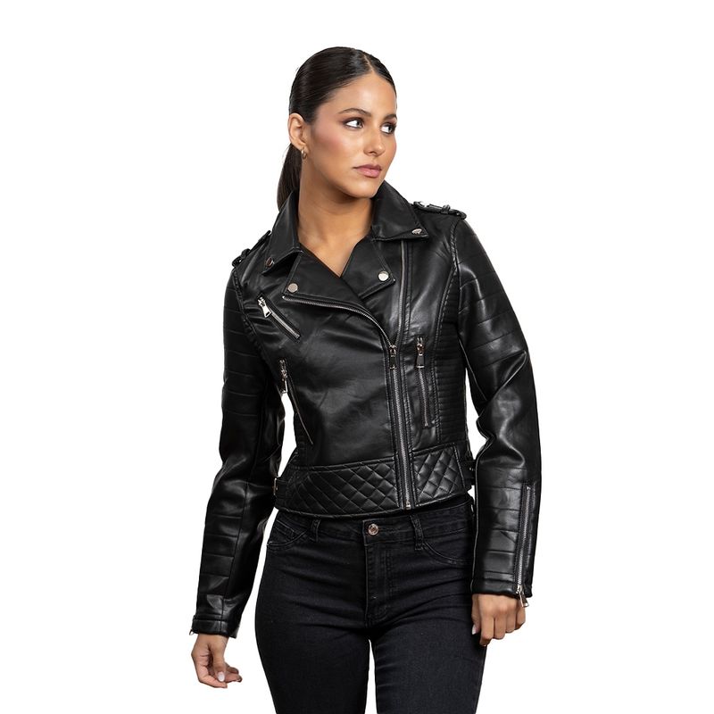 TODOPIEL - Chaqueta de Ecocuero Mujer Negro Todopiel