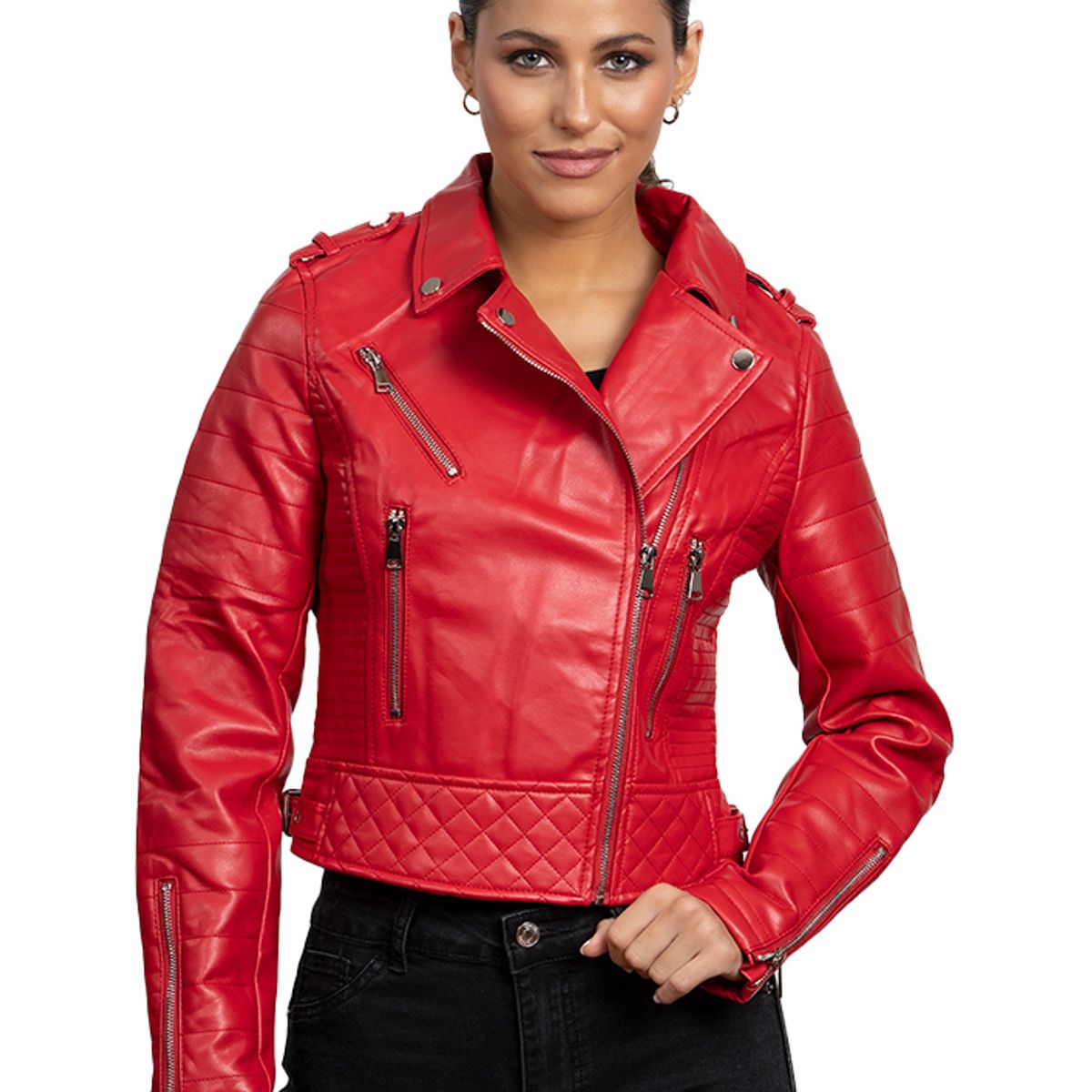 TODOPIEL - Chaqueta de Ecocuero Mujer Rojo Todopiel