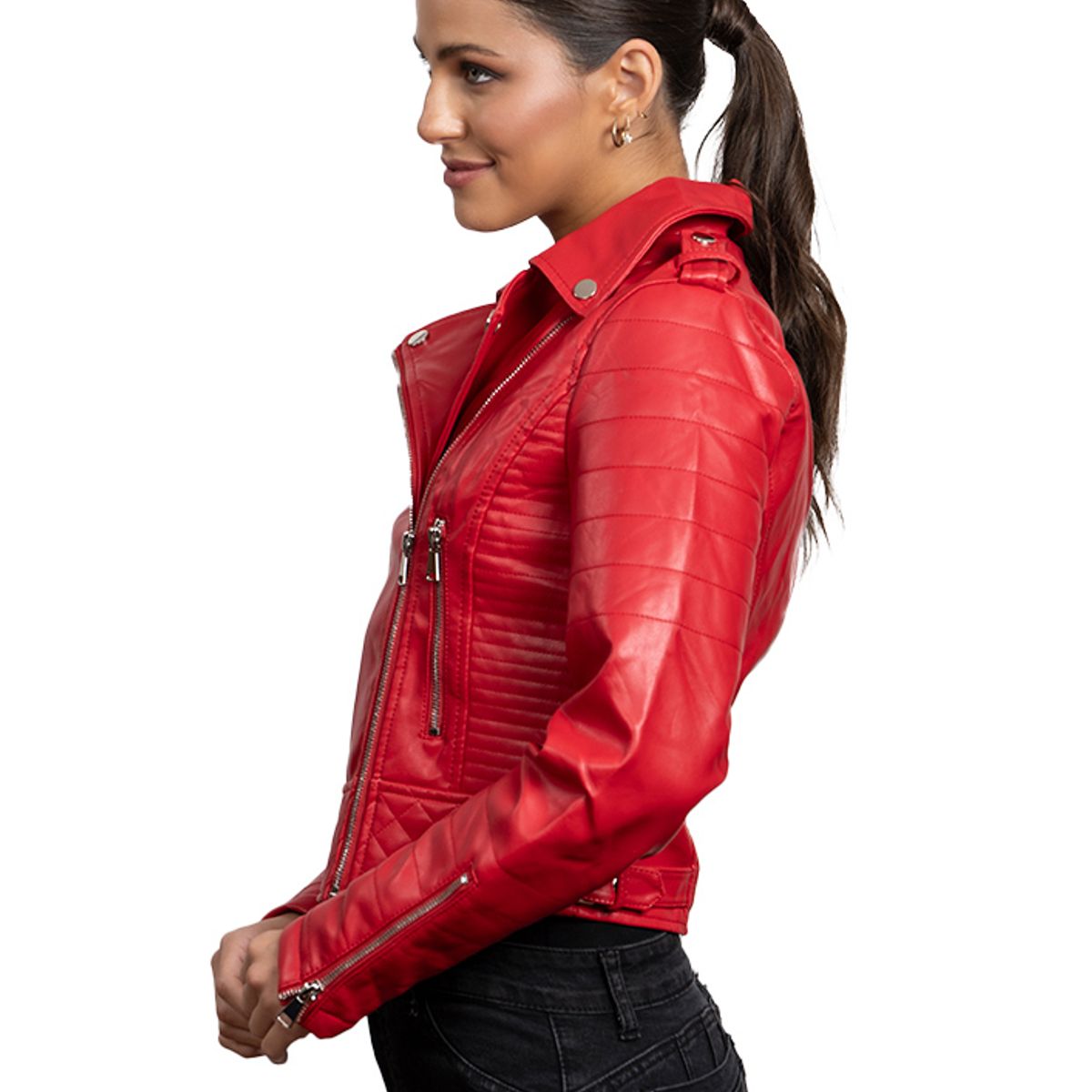 TODOPIEL - Chaqueta de Ecocuero Mujer Rojo Todopiel