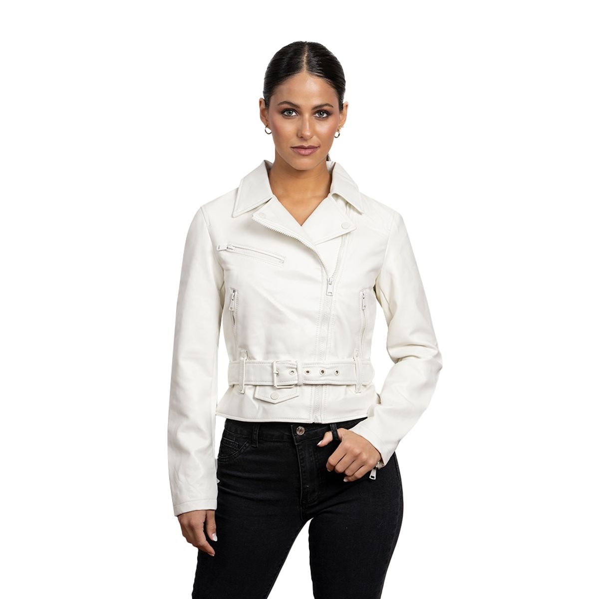 TODOPIEL - Chaqueta de Ecocuero Mujer Blanco Todopiel