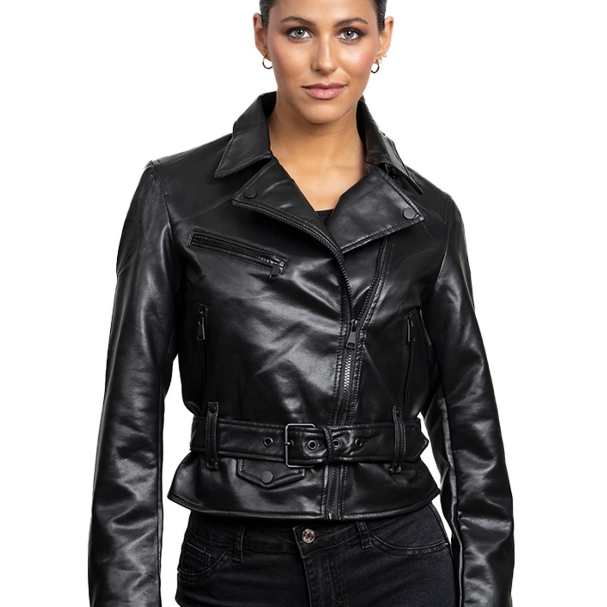 TODOPIEL - Chaqueta de Ecocuero Mujer Negro Todopiel