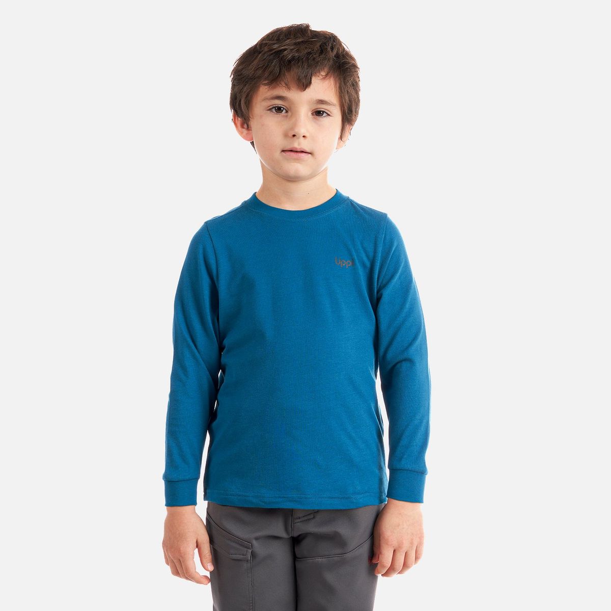 LIPPI - Polera Niño Country Long Sleeve T-Shirt Turquesa Oscuro Lippi
