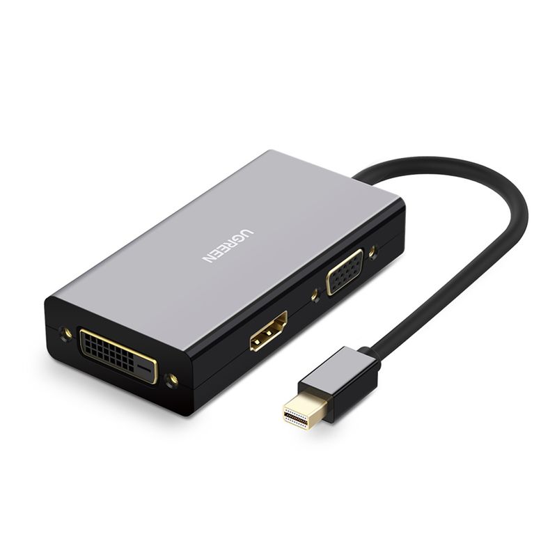 UGREEN - Convertidor de Video Multipuerto Mini-DP a HDMIVGADVI24+1 13CM Negro