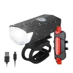 OEM - Set Luces Bicicleta Delantera Y Trasera Recargable Por Usb