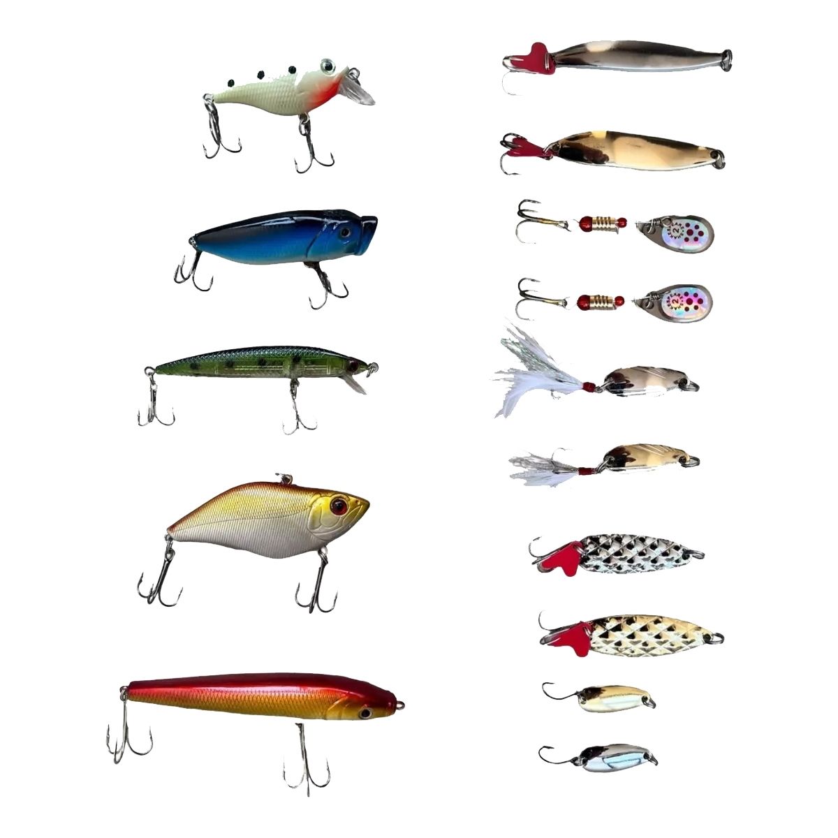 GENERICO - Kit De 101 Piezas De Señuelo Cebo Moscas Anzuelos Para Pesca