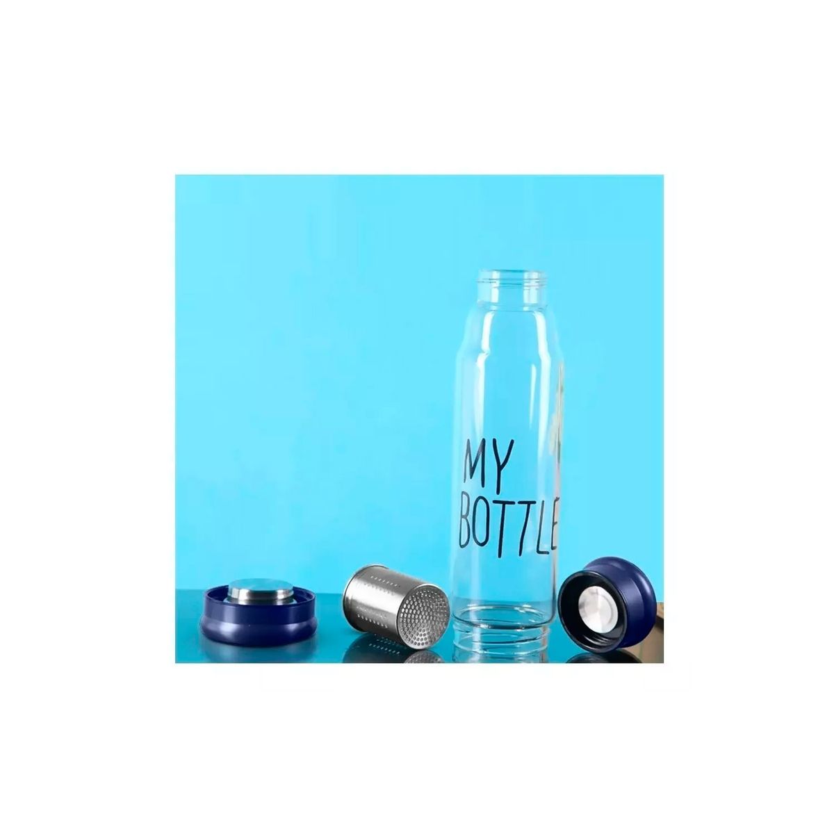 GENERICO - Botella Infusor De Vidrio Infusor De Te Con Funda 550ml
