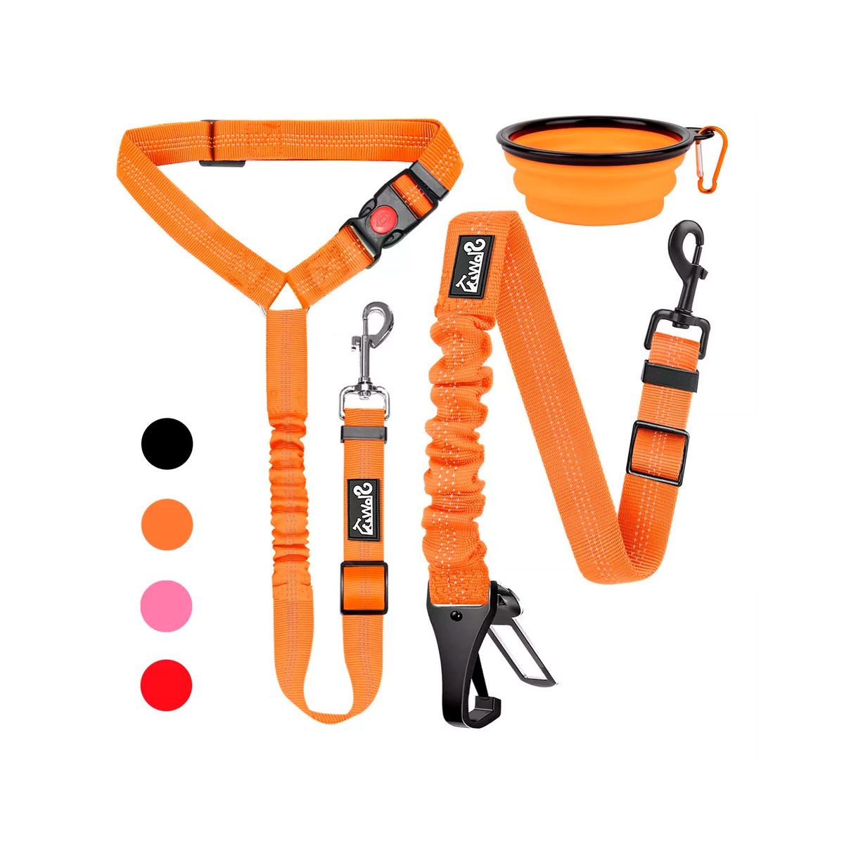 GENERICO - Correa Cinturón De Seguridad Auto Perros Con Plato Plegable