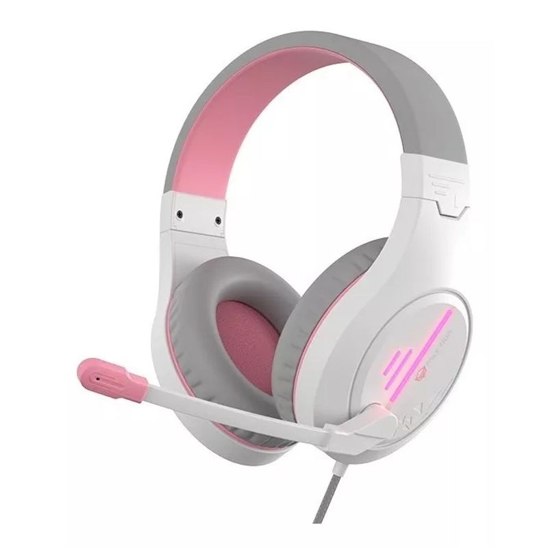 MEETION - Audifonos Gamer Meetion Mt-hp021 Blancorosa Micrófono Led