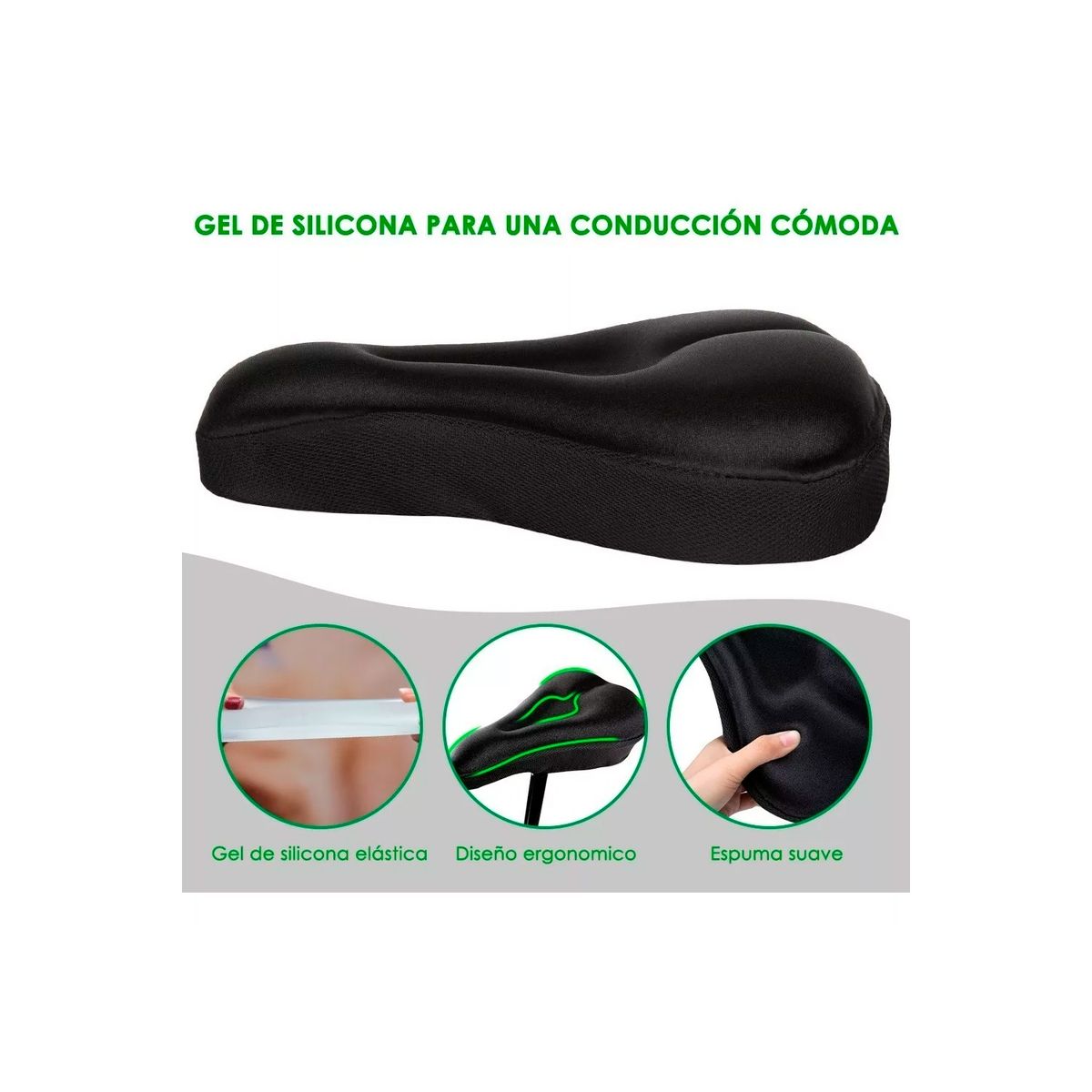 GENERICO - Funda De Asiento De Bicicleta Con Gel Acolchonado