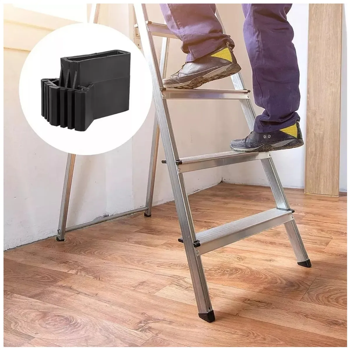 KUANGYE - Regatón Reforzado Escalera Multipropósitos 4 Gomas Para Pata Repuesto