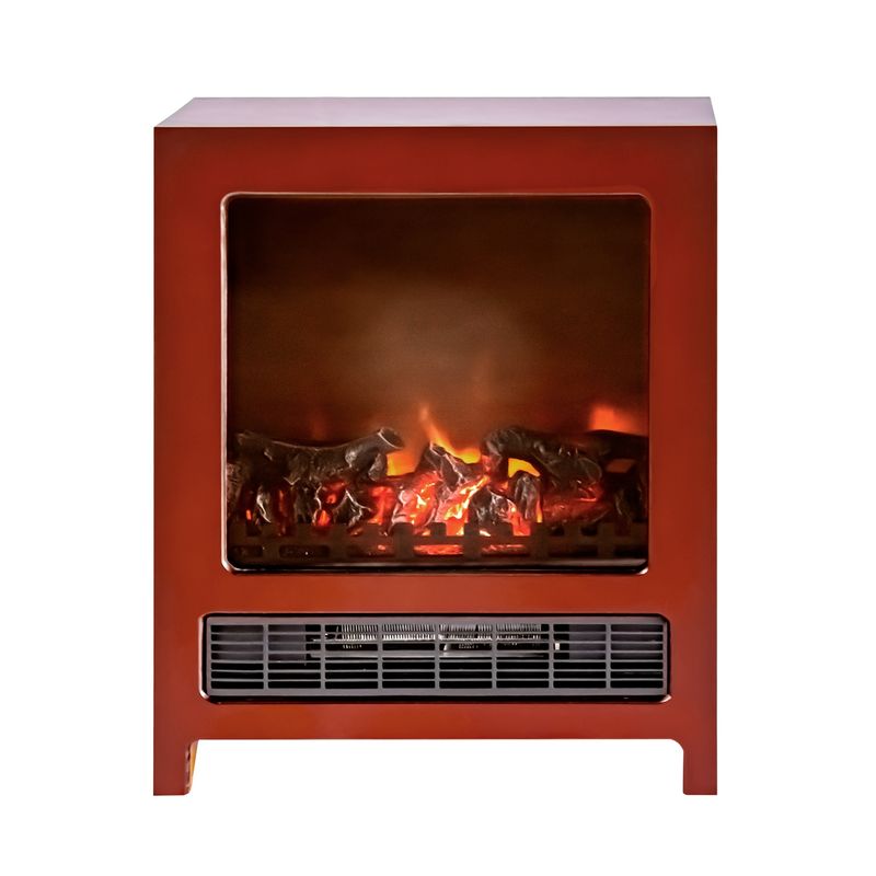 ALCAZAR - Estufa Eléctrica Madera Vintage Llama 3 D 1500 W