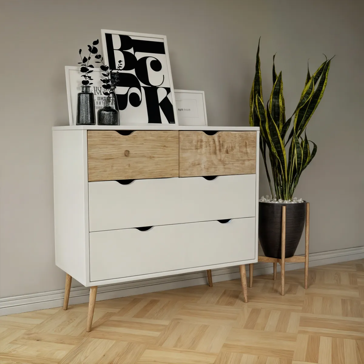 RELAN - Cómoda Velador Top Living Aloe Cajonera Nórdica