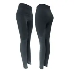 UTILISIMO - Pack 1 Calza Mujer Polar Gris Sin Costura (Estira hasta XL)
