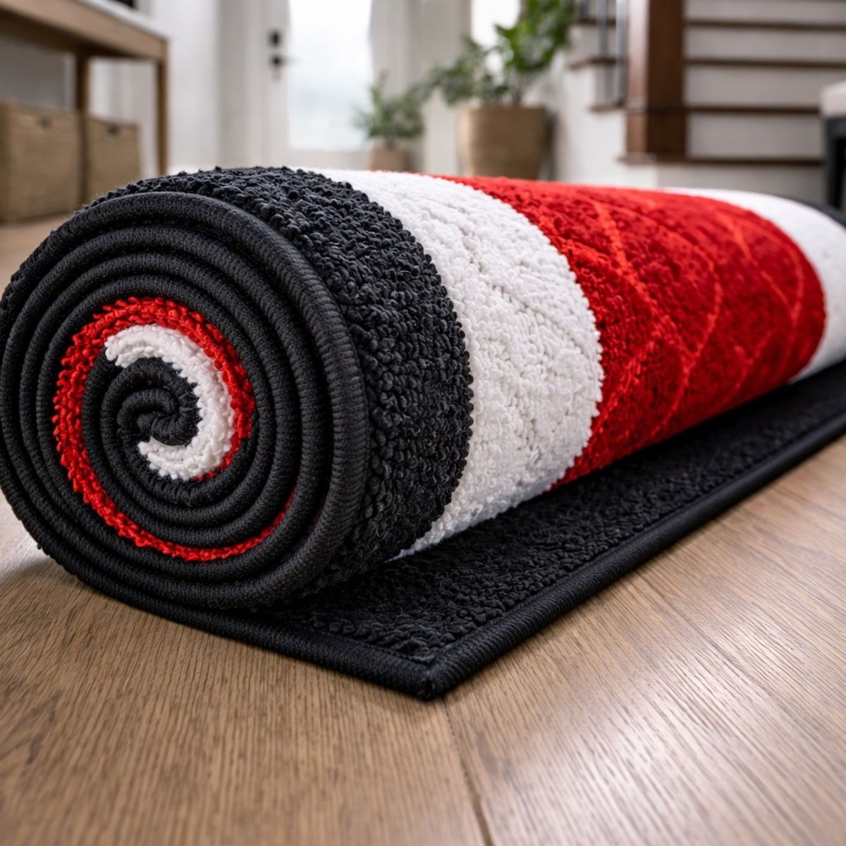 MROTTO - Alfombra Pasillo ROJO 67 cm x 4 metros ANTIDESLIZANTE Sin Overlock