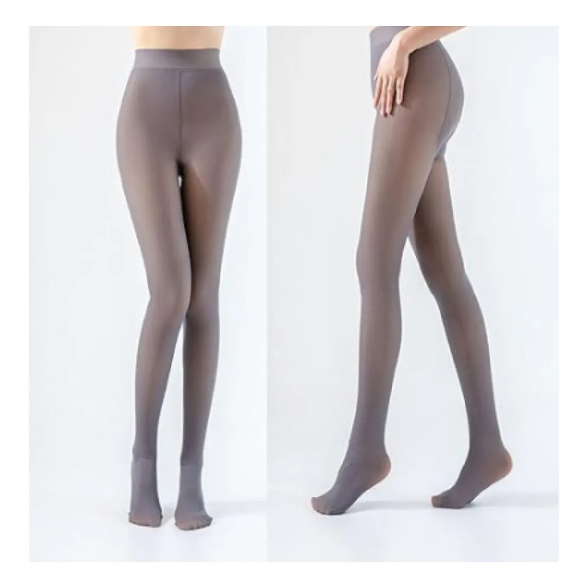 UTILISIMO - Pack 5 Calzas Lisa Efecto Piel (Estira hasta XL)