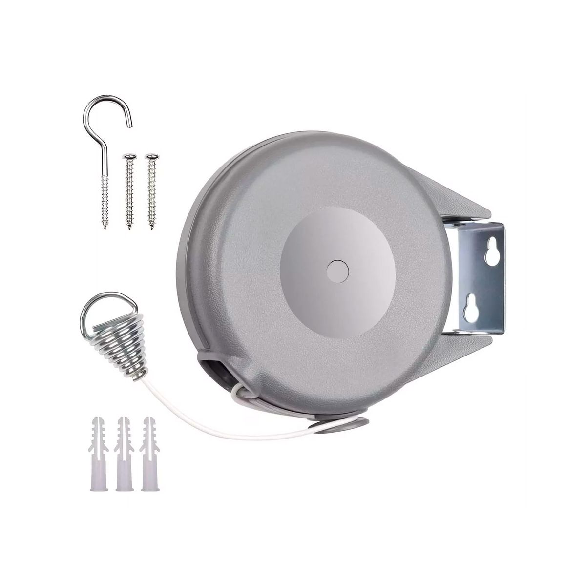 GENERICO - Tendedero Retractil Ropa Colgador Pared Acero Inoxidable 12m