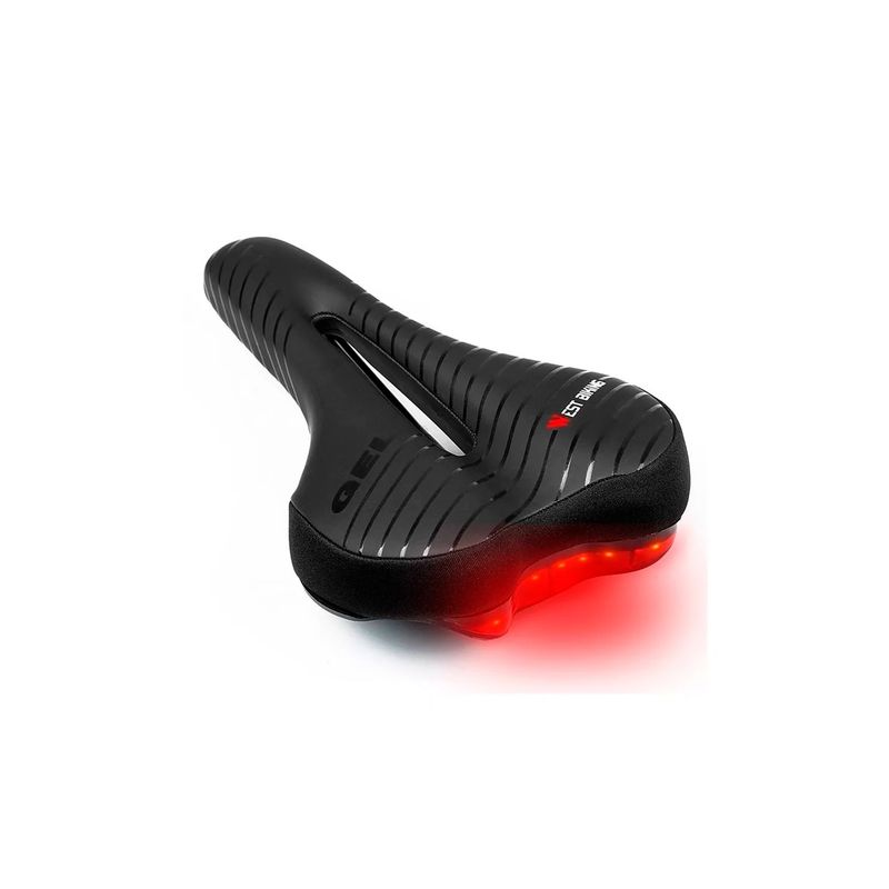 GENERICO - Sillín Gel Antiprostático Luz Comodidad Asiento Bicicleta