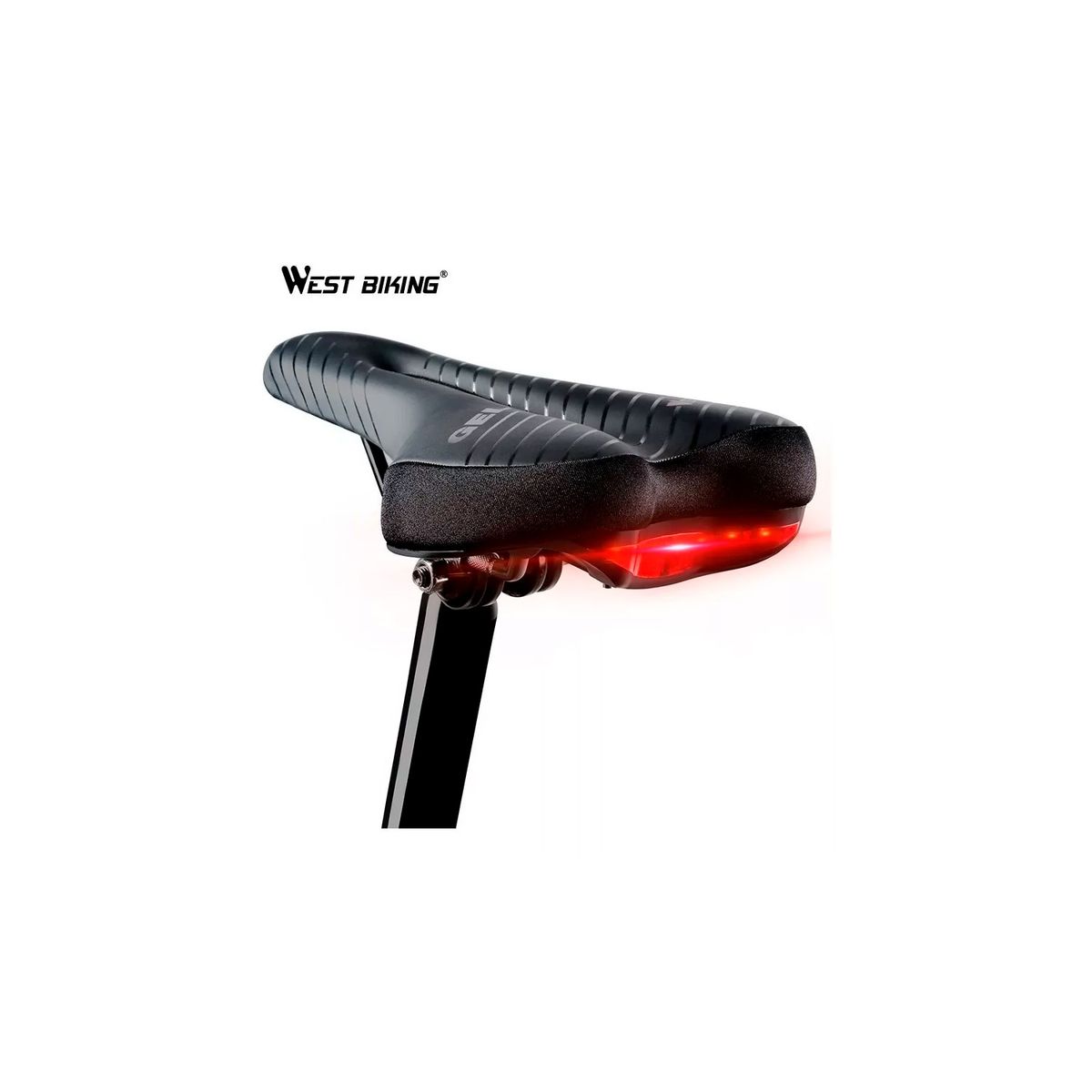 GENERICO - Sillín Gel Antiprostático Luz Comodidad Asiento Bicicleta