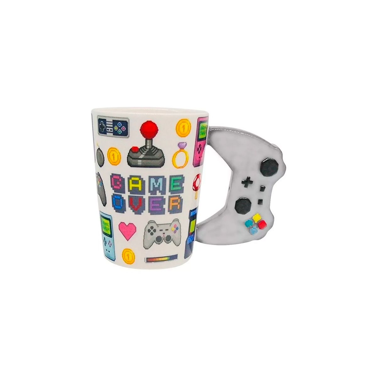 GENERICO - Taza Tazon De Ceramica Joystick Xbox Gris Game Over