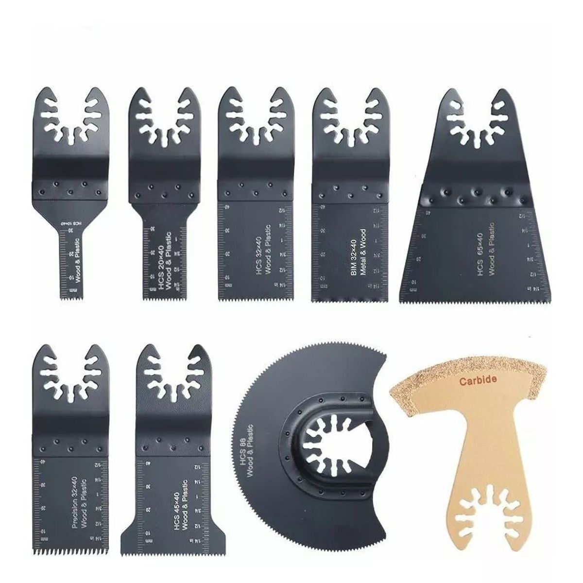 KUANGYE - Kit De Hojas De Sierra Oscilante Universal 9 Piezas