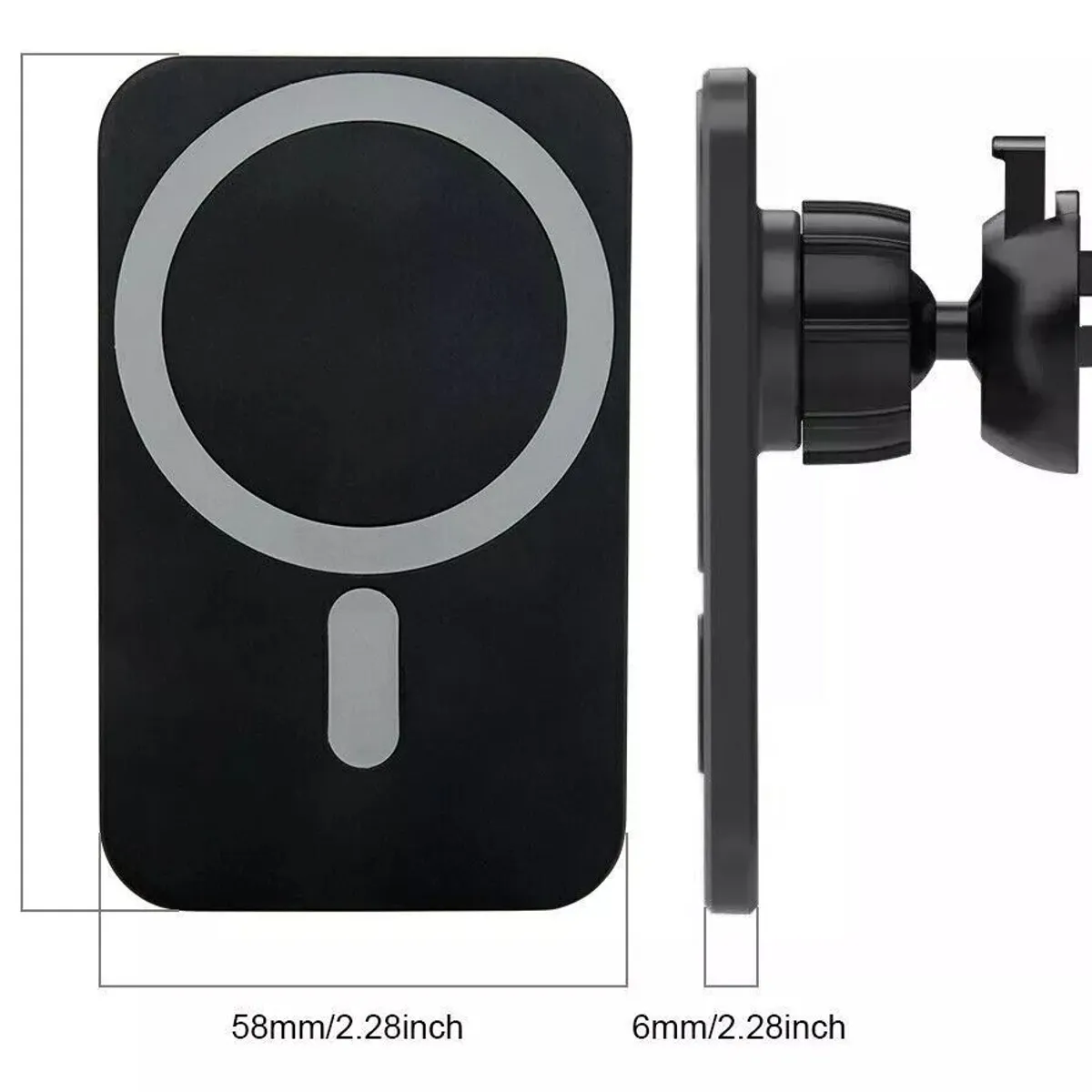 KUANGYE - Cargador Y Soporte Inalambrico Para iPhone Magsafe Para Auto