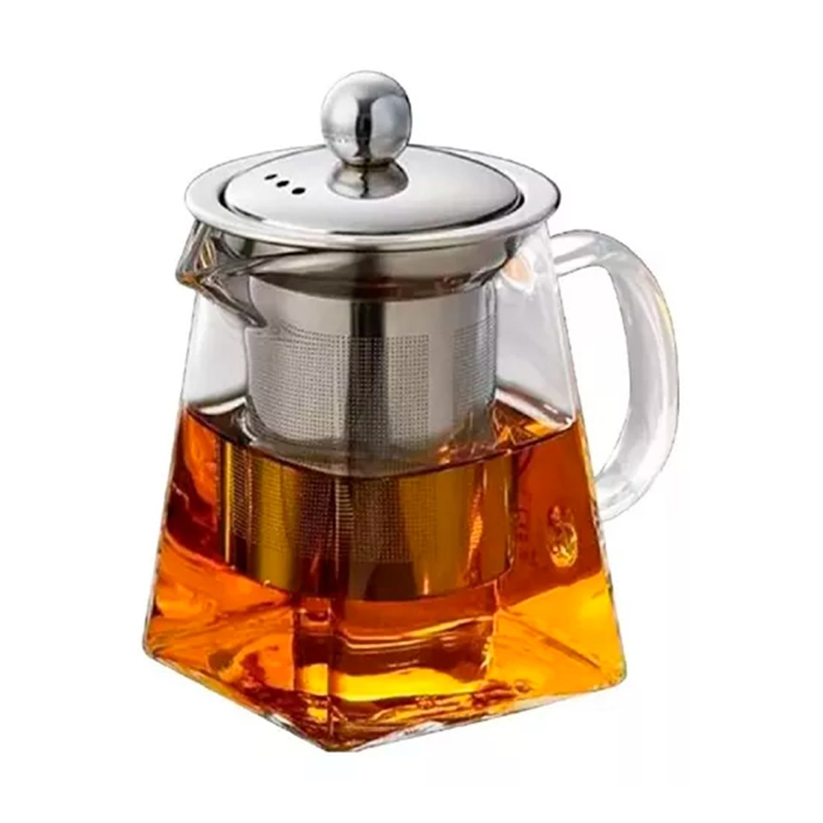 GENERICO - Tetera Infusor Vidrio Base Cuadrada 550ml