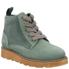 HUSH PUPPIES - Botín Cuero Niña Fallbroke Verde