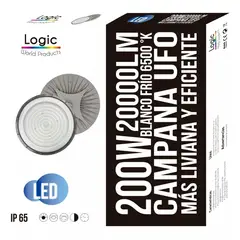 LOGIC - Campana Led Ufo 200w Foco Para Bodegas Galpones Gimnasios