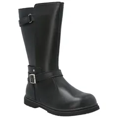 HUSH PUPPIES - Bota Cuero Niña Lynox Negro