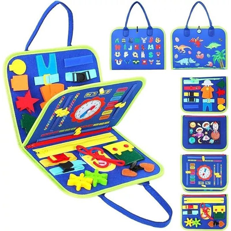 KUANGYE - Tablero Sensoriales Interactivo Montessori Juego Educativo