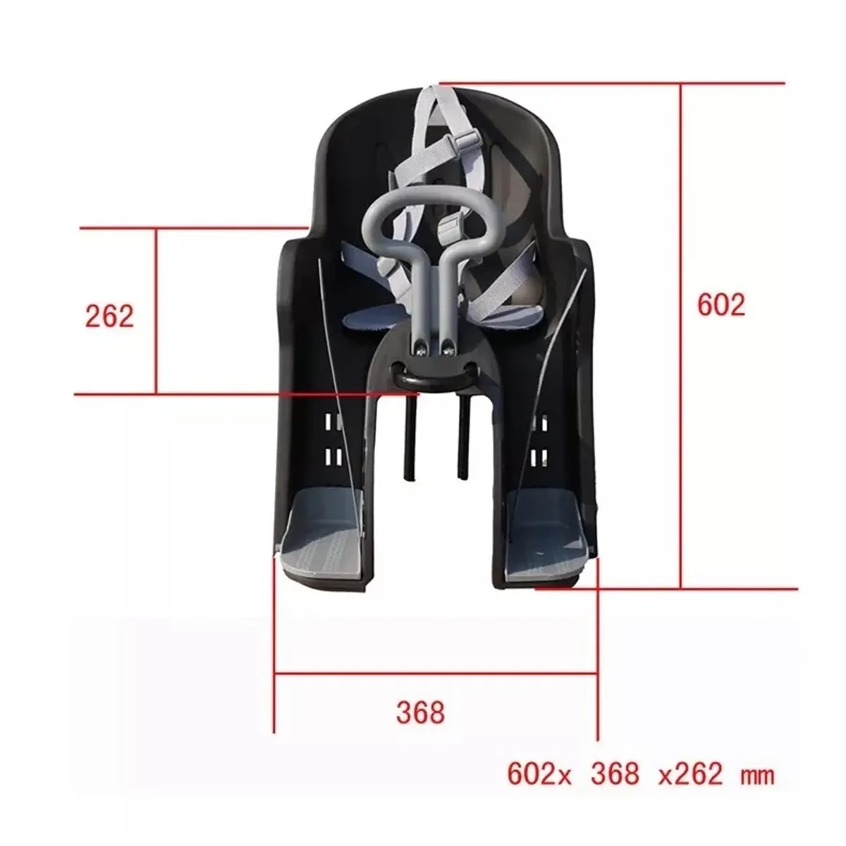 GENERICO - Silla Frontal De Bicicletas Para Niños Gris