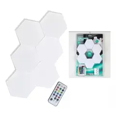 GENERICO - Set lampara de 6 luces hexagonales led colores