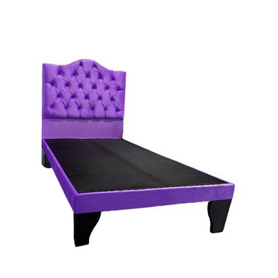 Imagen 2 del producto Cama 1 Plaza Ovalada Incluye Base y Respaldo Morado