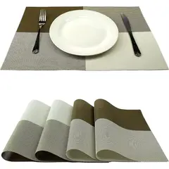 AZ AURAZEUS - Set De 4 Individuales Para Mesa Mantel Impermeables Diseños