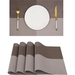 AZ AURAZEUS - Set De 4 Individuales Para Mesa Mantel Impermeables Diseños AZ