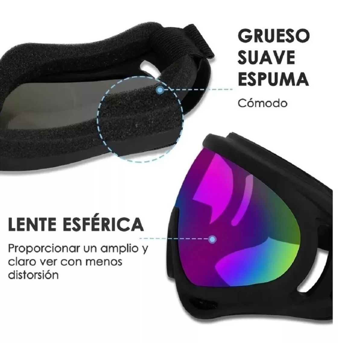 GENERICO - Antiparra Nieve Snowboard Ski Motocross Antiparras De Nieve