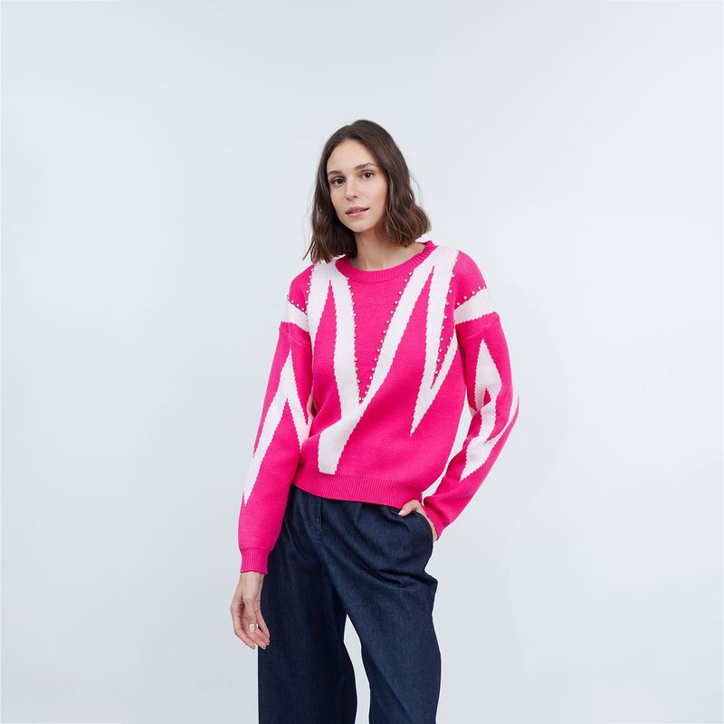 GUINDA - Sweater Patch Guinda