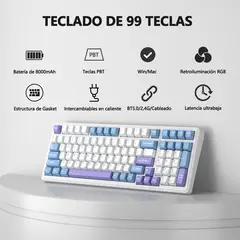 AIZO - Teclado Mecánico F99 Gamer estructura de Gasket
