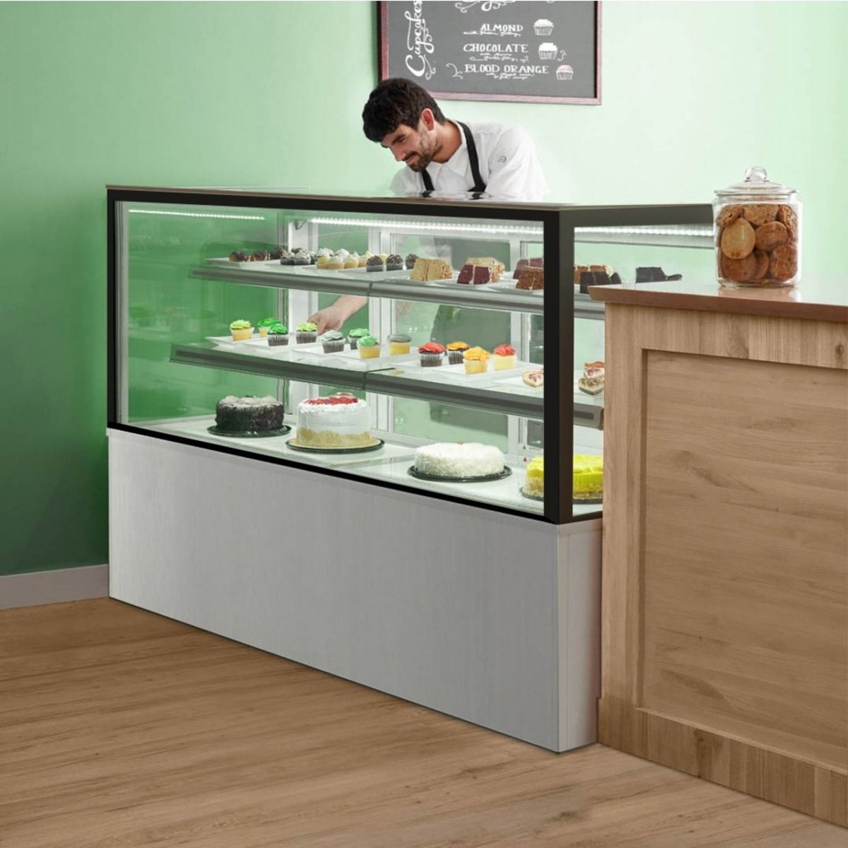 IMAHE - VITRINA PASTELERA RECTA 90 CM MOD CS-900R2 IMAHE