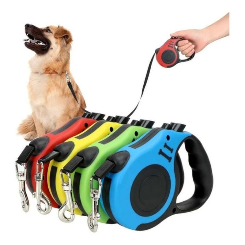 GENERICO - Correa Retractril Automatica Paseo Perro Mascotas 3 Metros