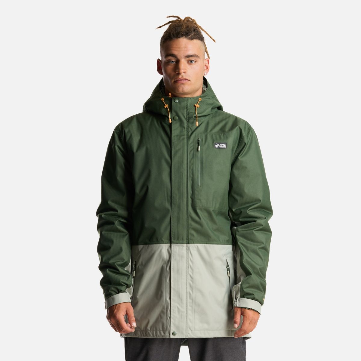 HAKA HONU - Chaqueta Hombre Perro Guapo Pro Verde Militar Haka Honu