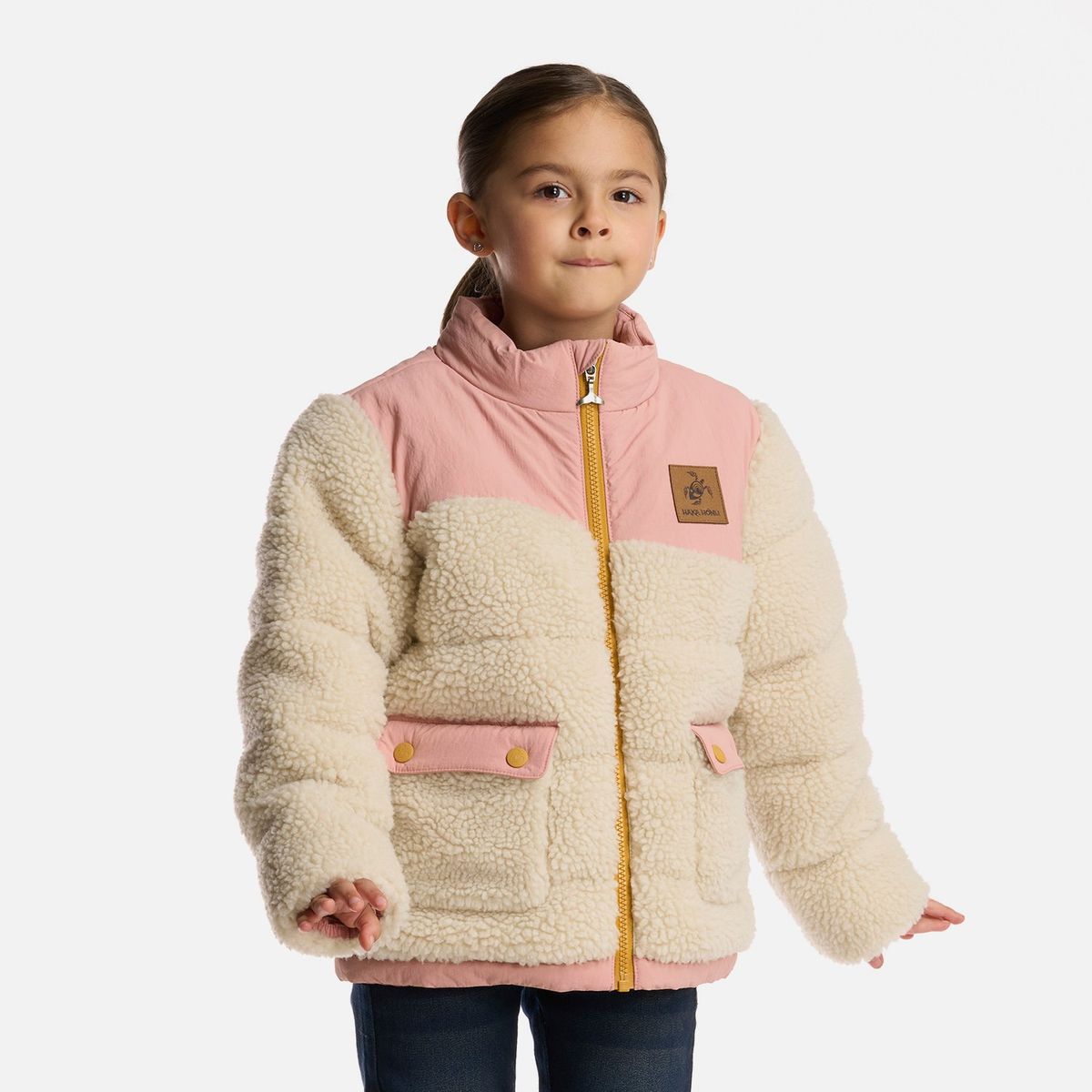 HAKA HONU - Chaqueta Niña Mini Bombastic Beige Haka Honu