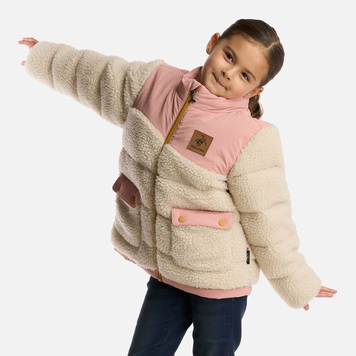 HAKA HONU - Chaqueta Niña Mini Bombastic Beige Haka Honu