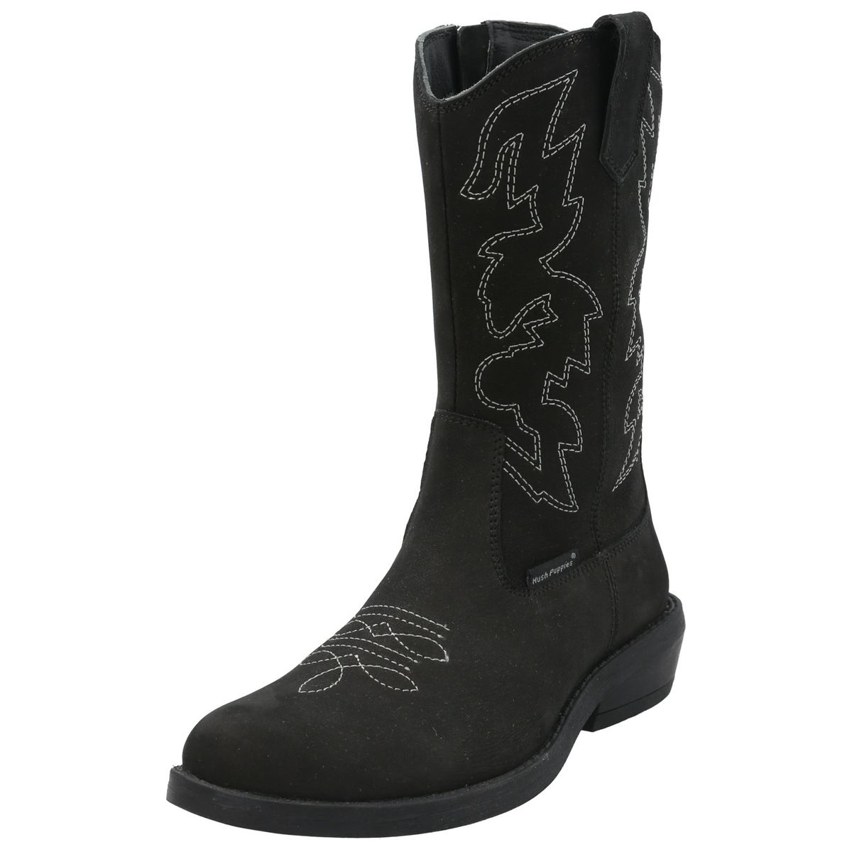 HUSH PUPPIES - Bota Cuero Niña New Texas Negro HUSH PUPPIES