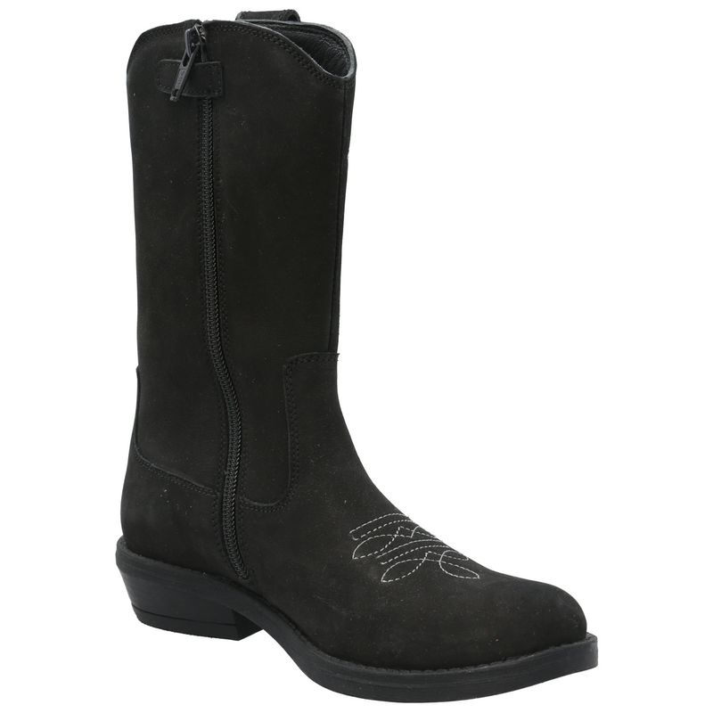 HUSH PUPPIES - Bota Cuero Niña New Texas Negro HUSH PUPPIES