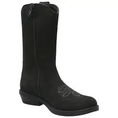 HUSH PUPPIES - Bota Cuero Niña New Texas Negro