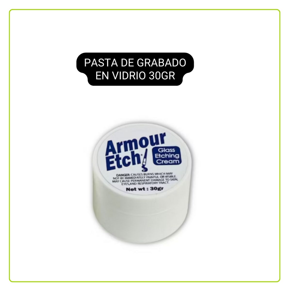 GENERICO - Pasta Acido Grabado en Vidrio 30 gr. OB568