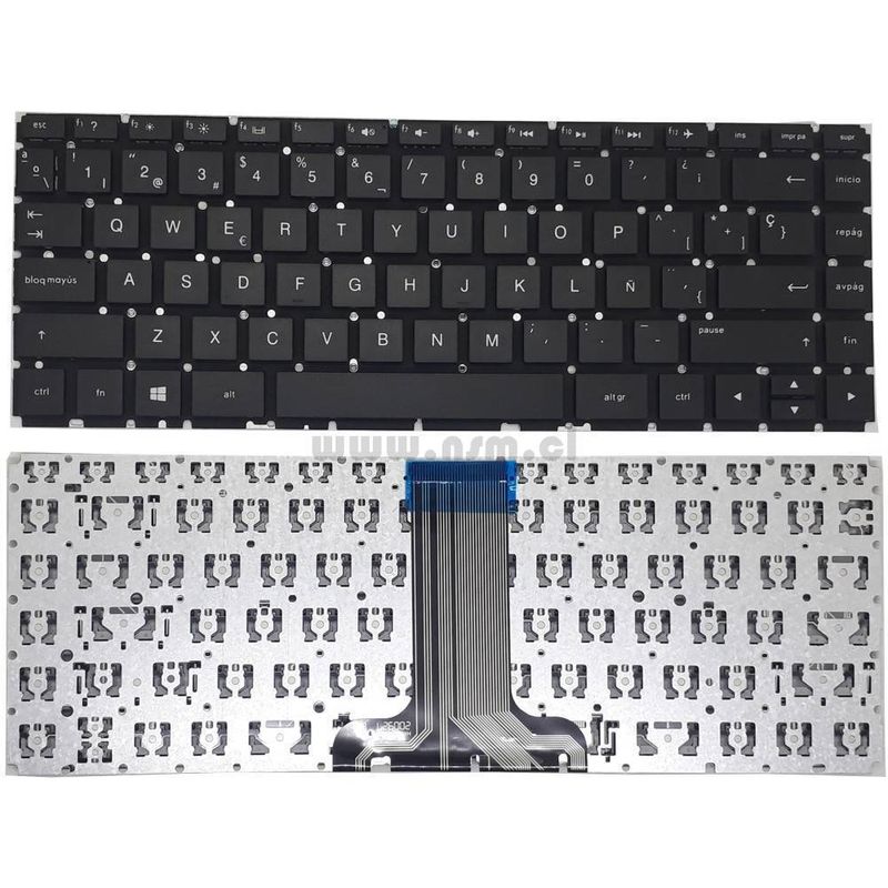 HP - Teclado HP Pavilion 14-BS 14-BP ESPAÑOL NEGRO