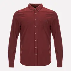 HAKA HONU - Camisa Hombre Clásica Burdeo