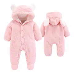 JUMP KIDS - Enterito Osito Frizado Invierno Bebé Niña Chiporro Rosa